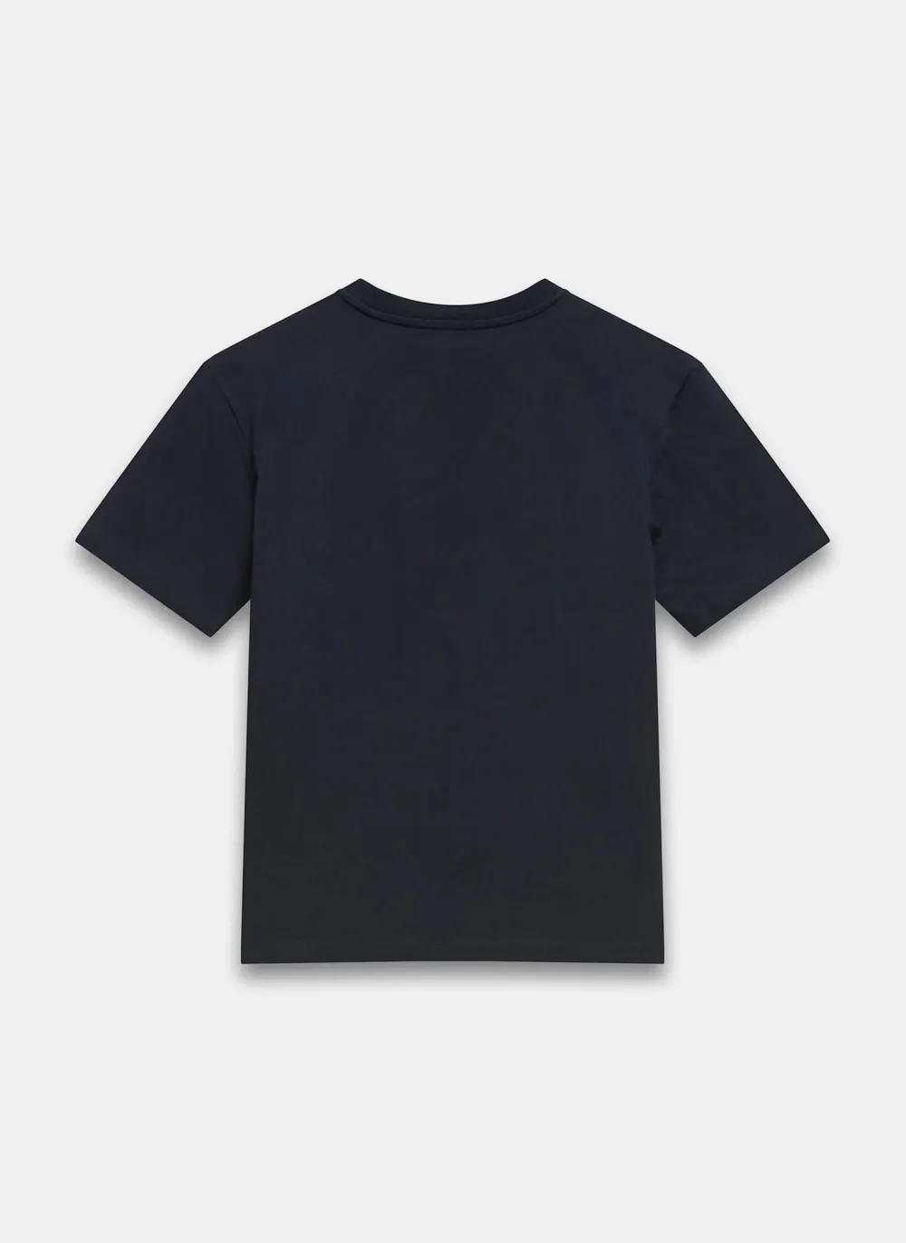 Casual Style Navy Motif T-Shirt