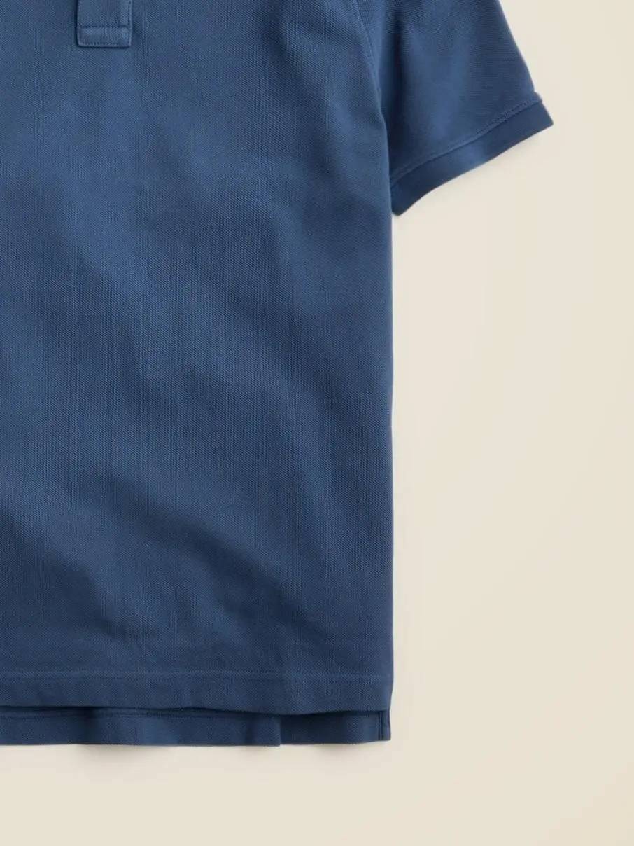 Navy Blue Short Sleeve Casual Polo Shirt