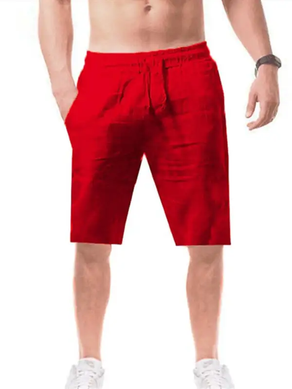 Relaxed Linen Blend Breathable Shorts