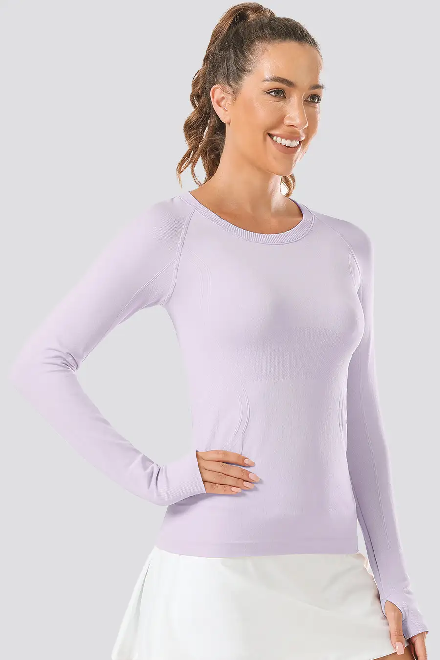 Seamless Long Sleeve Tops （Thumb Hole）