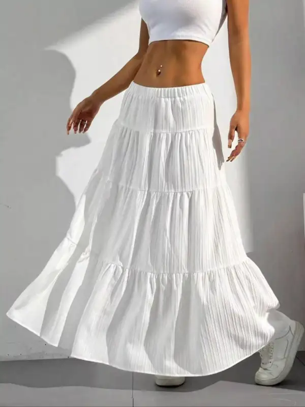 Tiered Flowy Maxi Skirt