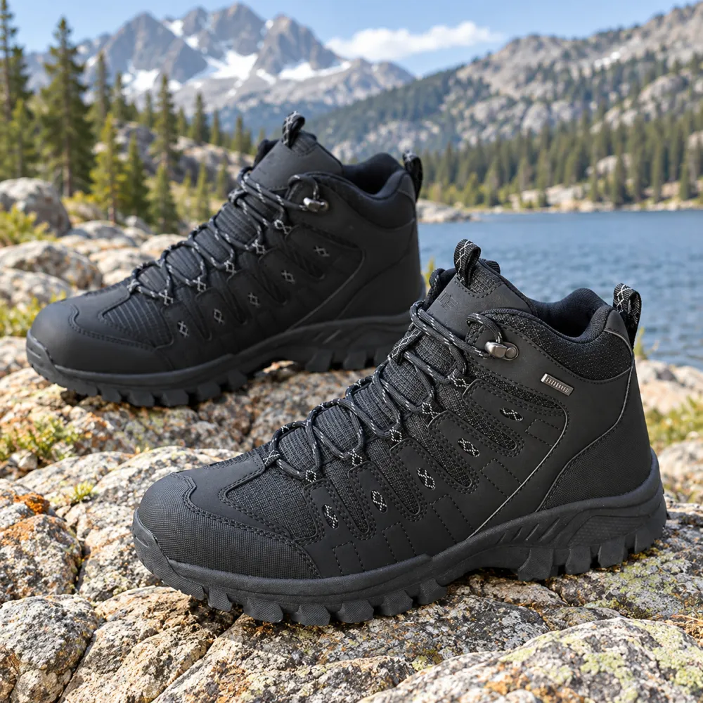 ⏰Limited Time Deal: Up to 70% Off — Men's High-Top Hiking Boots — Outdoor Trekking Shoes — Breathable, Lightweight, Wide Toe Box, Arch Support, Cushioned, Waterproof, Non-Slip