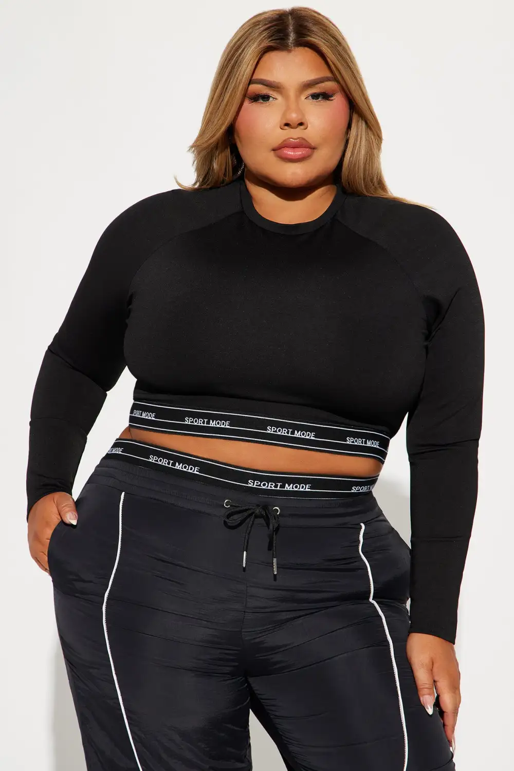 My Moment Windbreaker Pant Set - Black