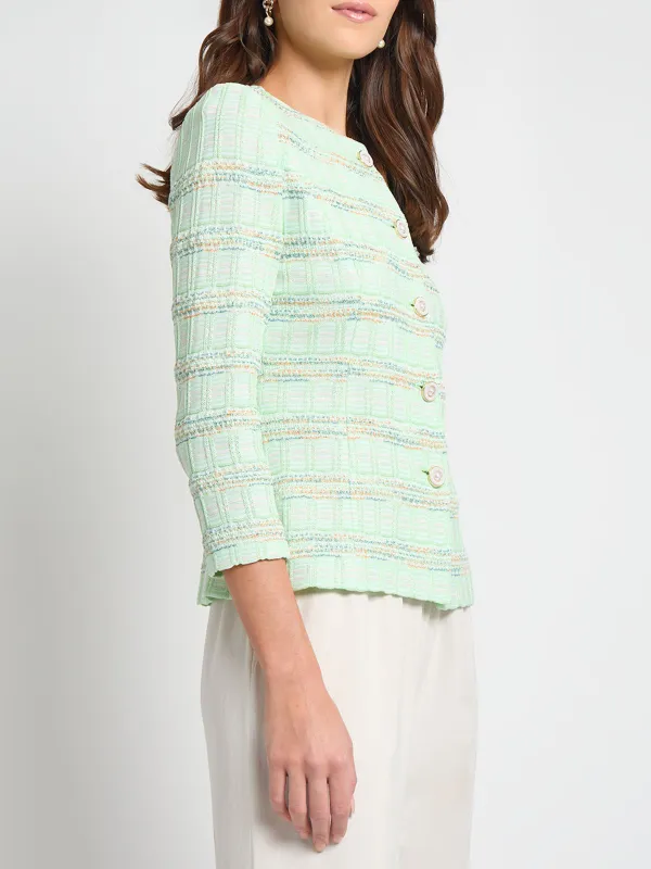 Round Neck Knitted Jacket