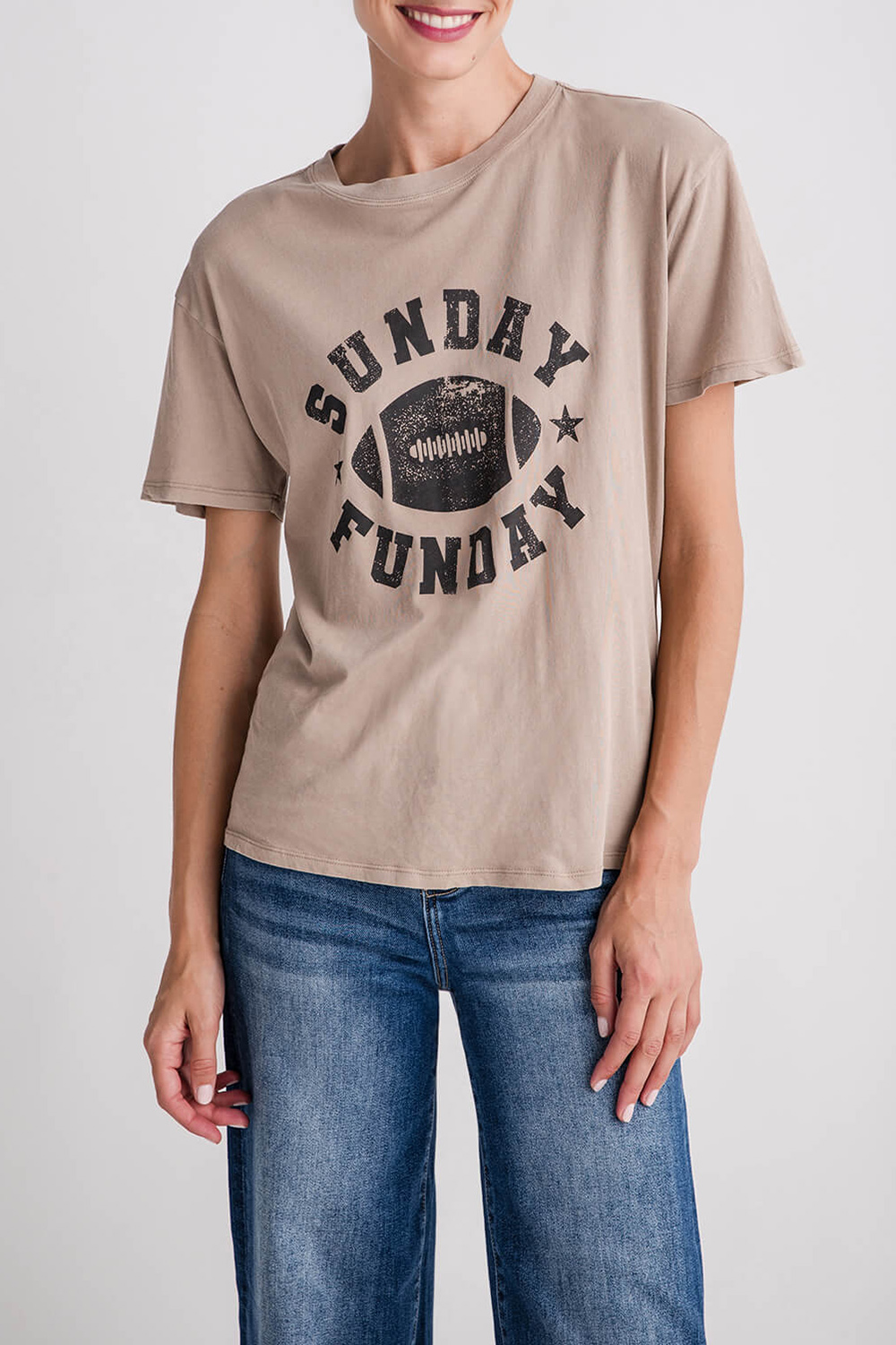 Z Supply Sunday Funday Game Day Tee - latte