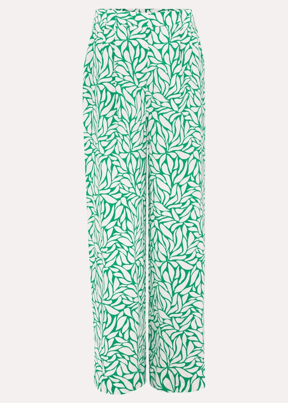 Plastic-Printed Green Long Pants