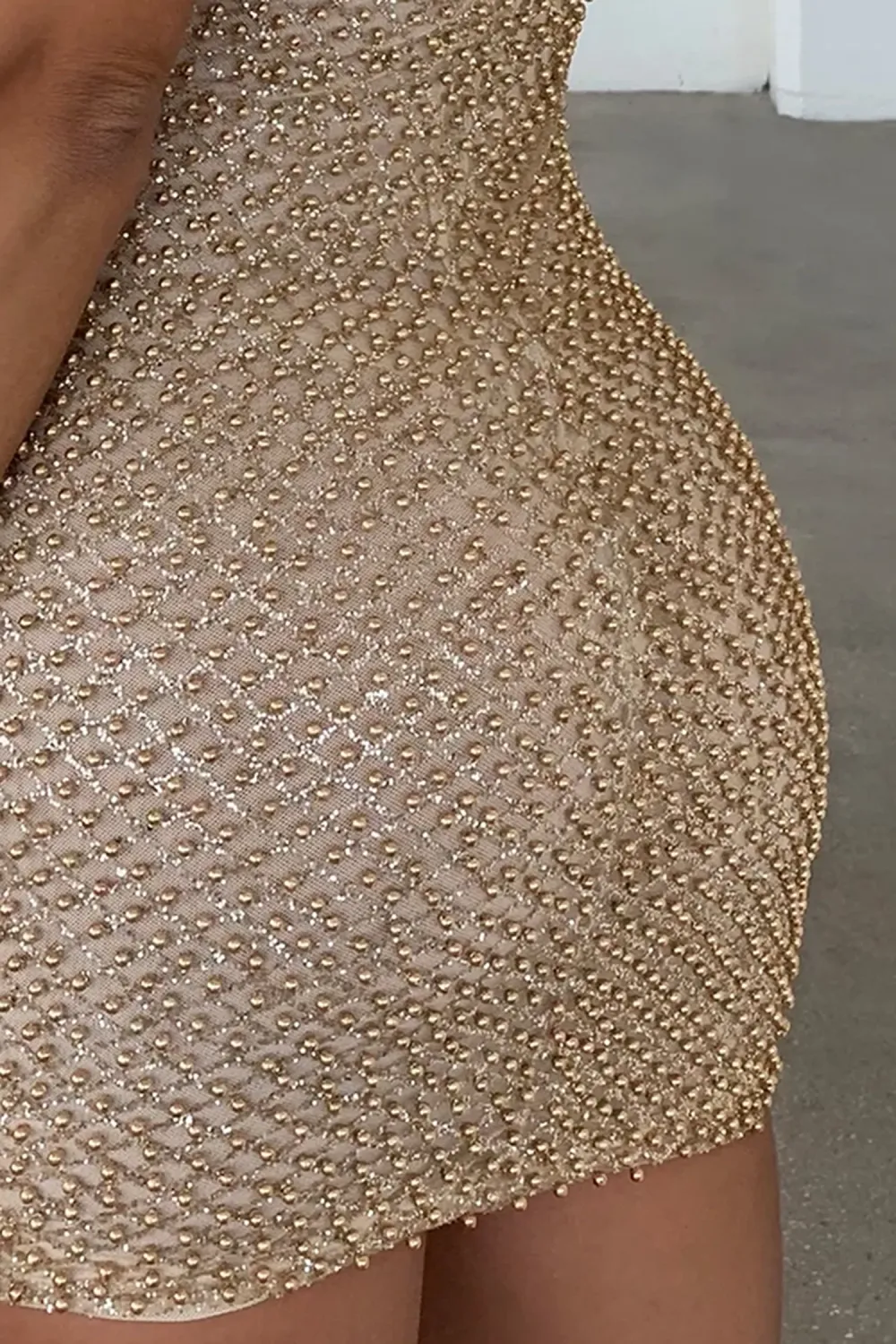 Soft Mini Dress With Designer Embellishments