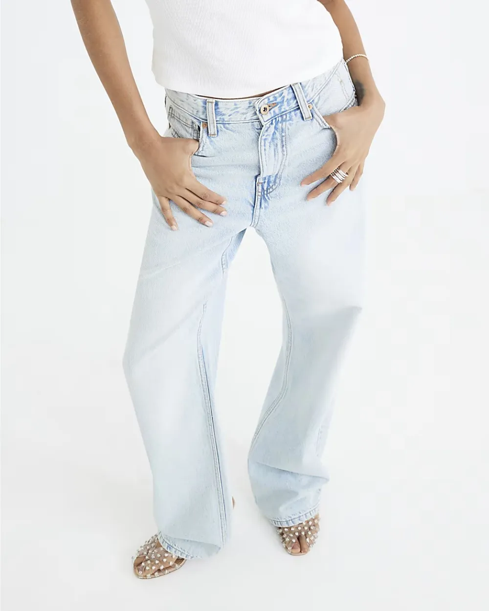 Simple Design All-Match Solid Color Women's Jeans