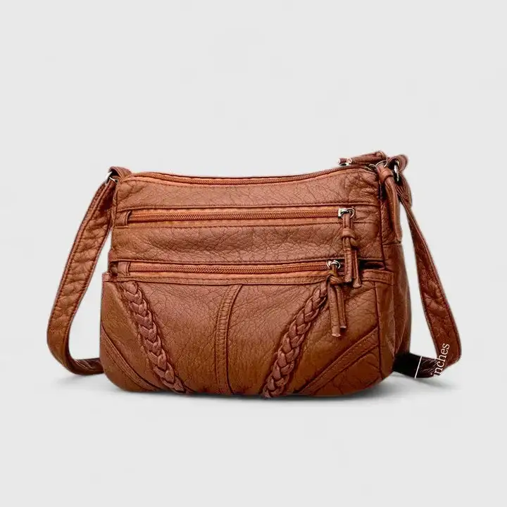 Textured Structured Leather Handbag