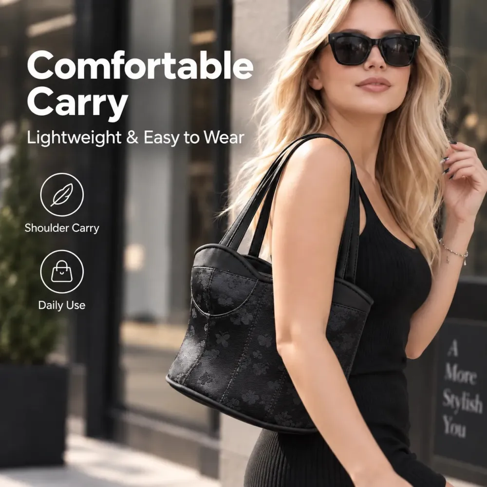🖤👜 Corset-Style Handbag — Bold Lace-Up Design with a Chic Gothic Edge