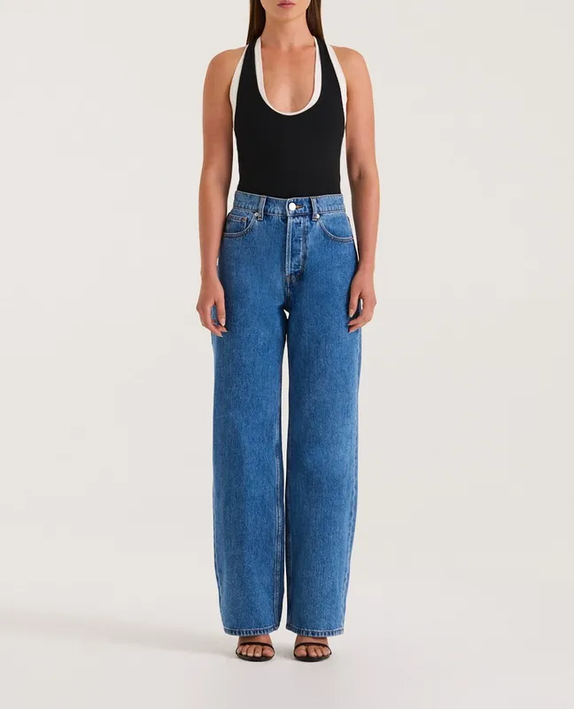 Indigo Wash Petite Straight Leg Jeans