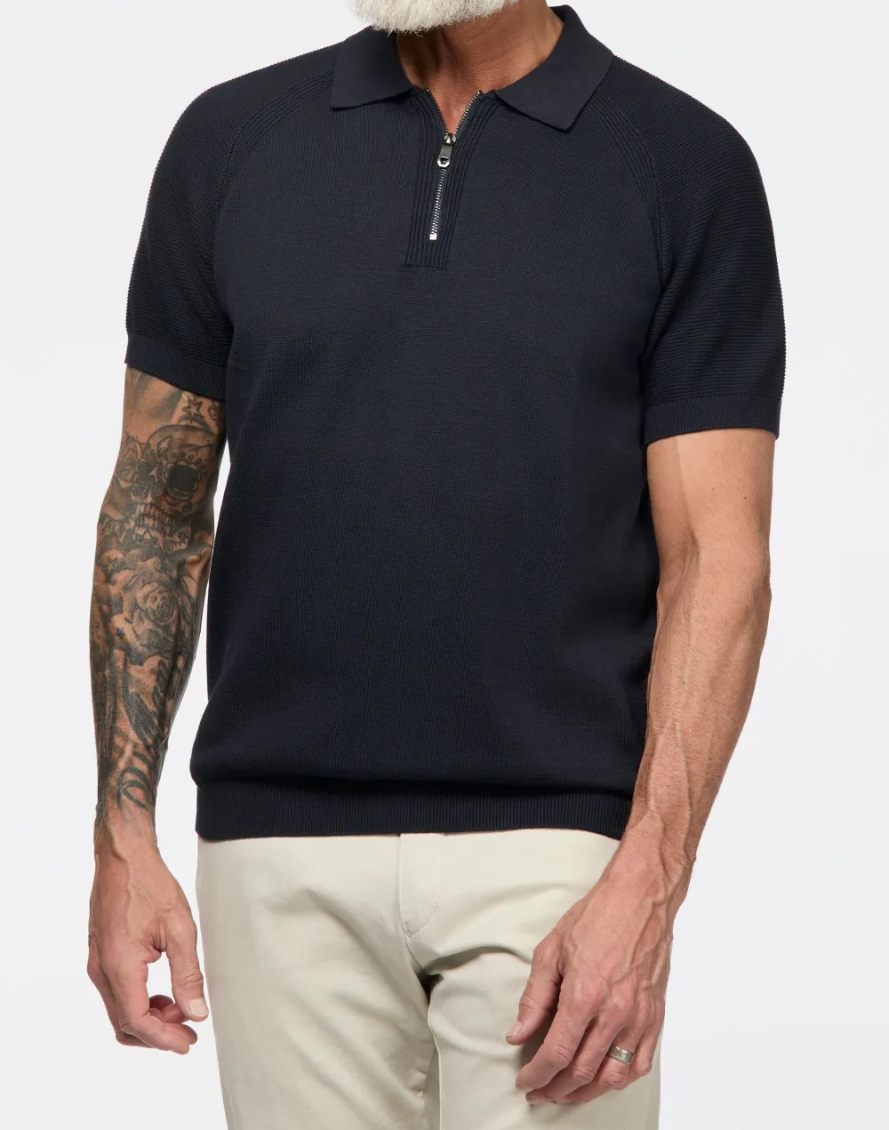 Textured Jacquard Casual Polo