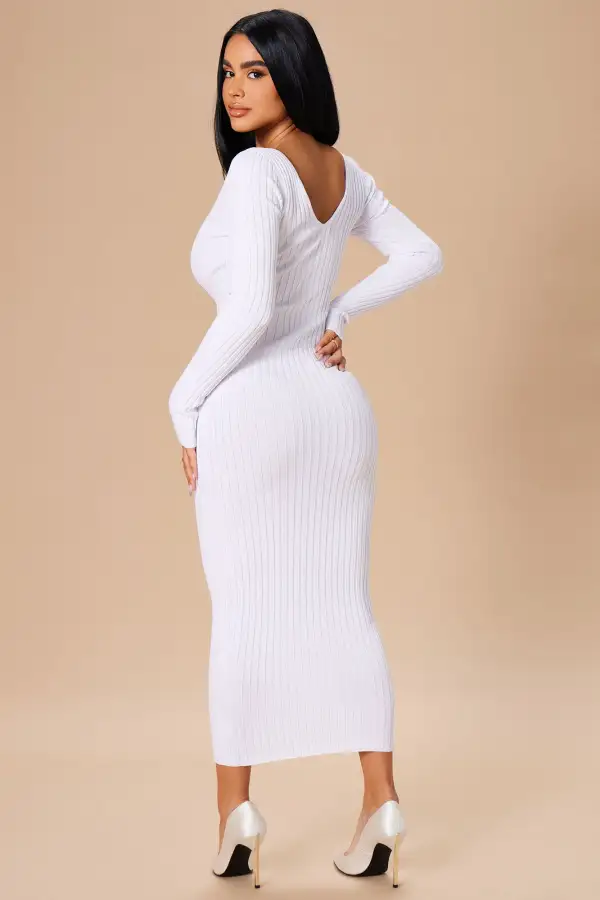 Kallan Knit Dress - White