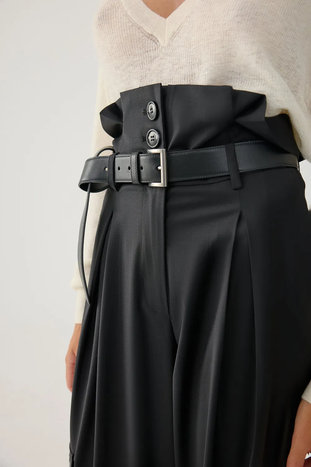 High Waist Pants-Black