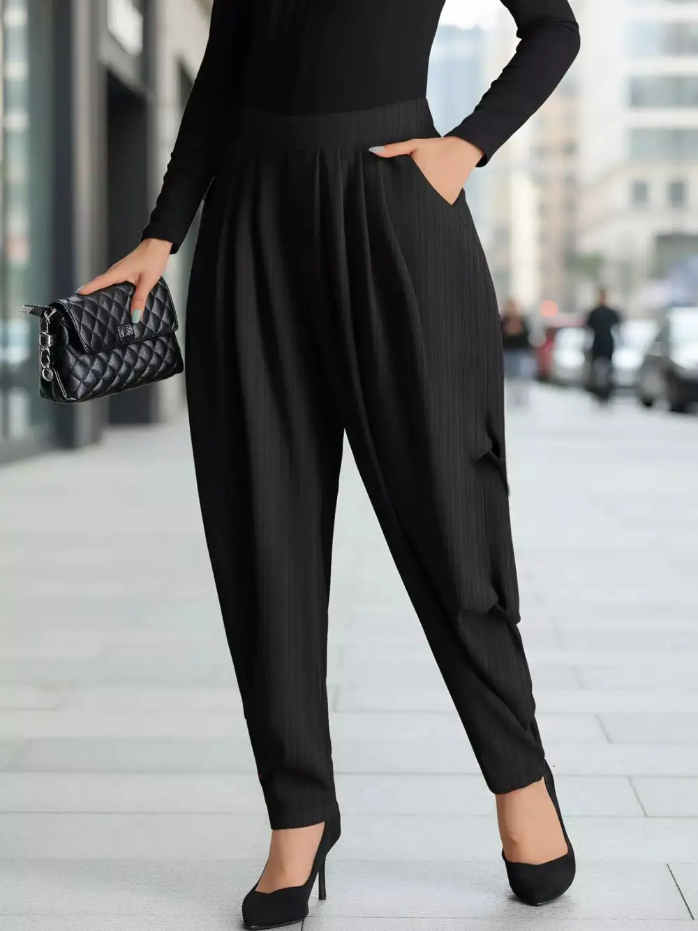 Elastic Waist Causal Pants