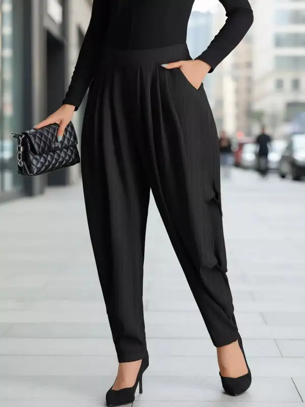Elastic Waist Causal Pants