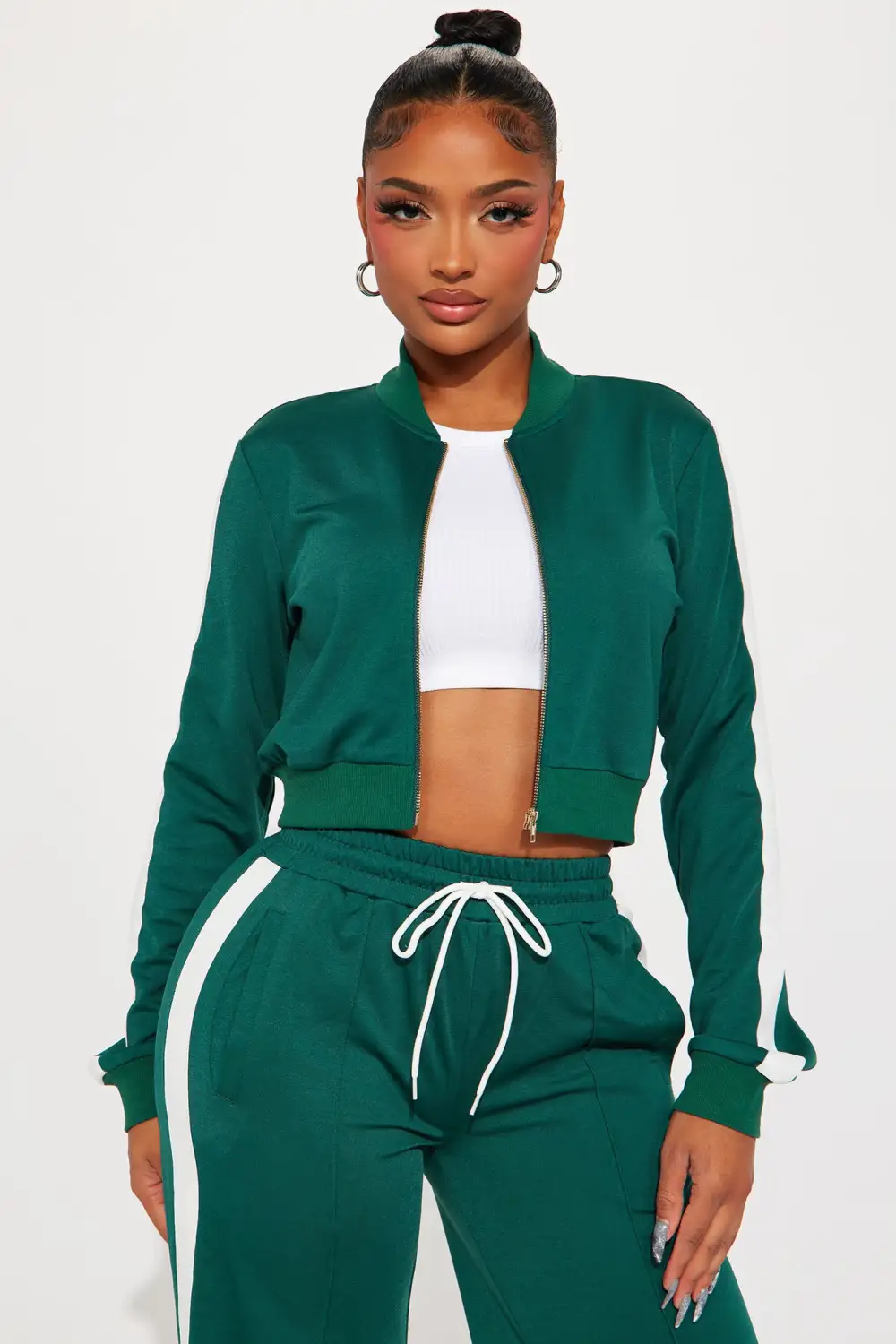 Hanging Out Later Pant Set - Hunter