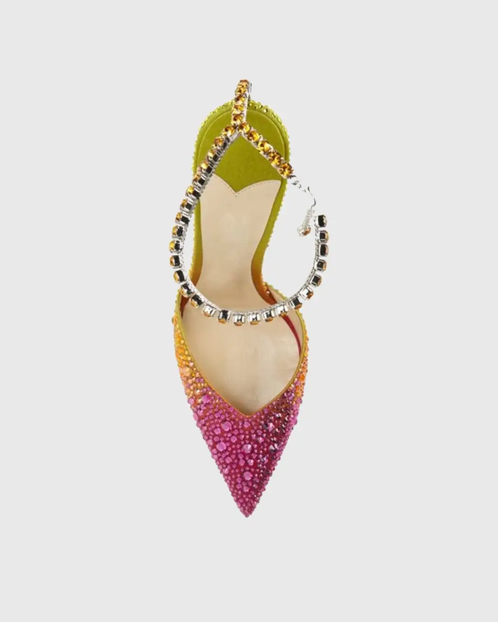 Rhinestone Embellished Pumps in Ombre