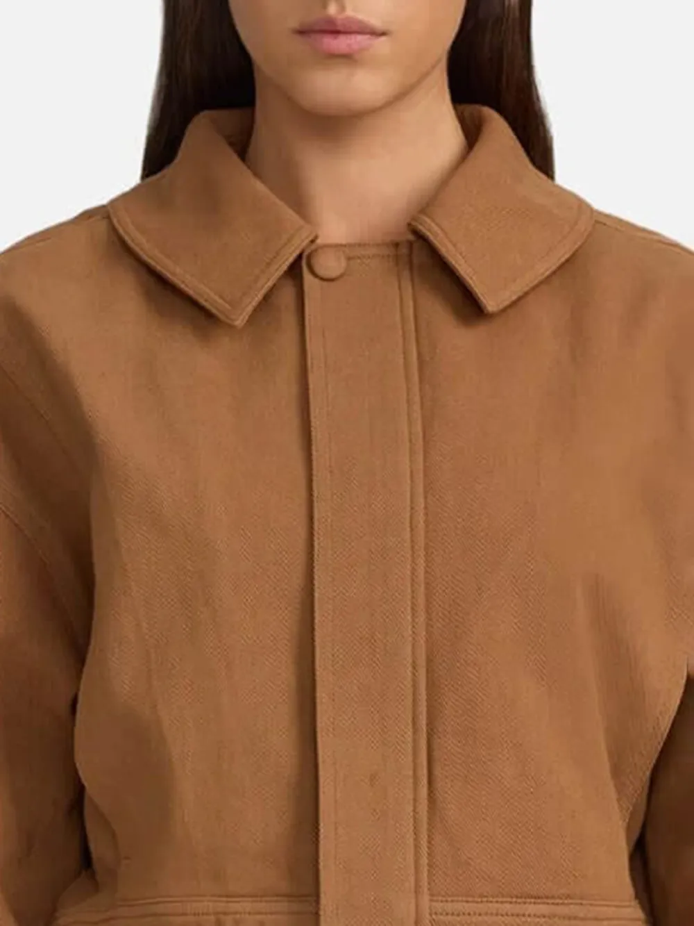 Drop Shoulder Lapel Jacket