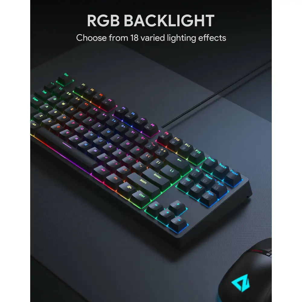 AUKEY KMG14 Mechanical Keyboard Compact 87Key with Gaming Software