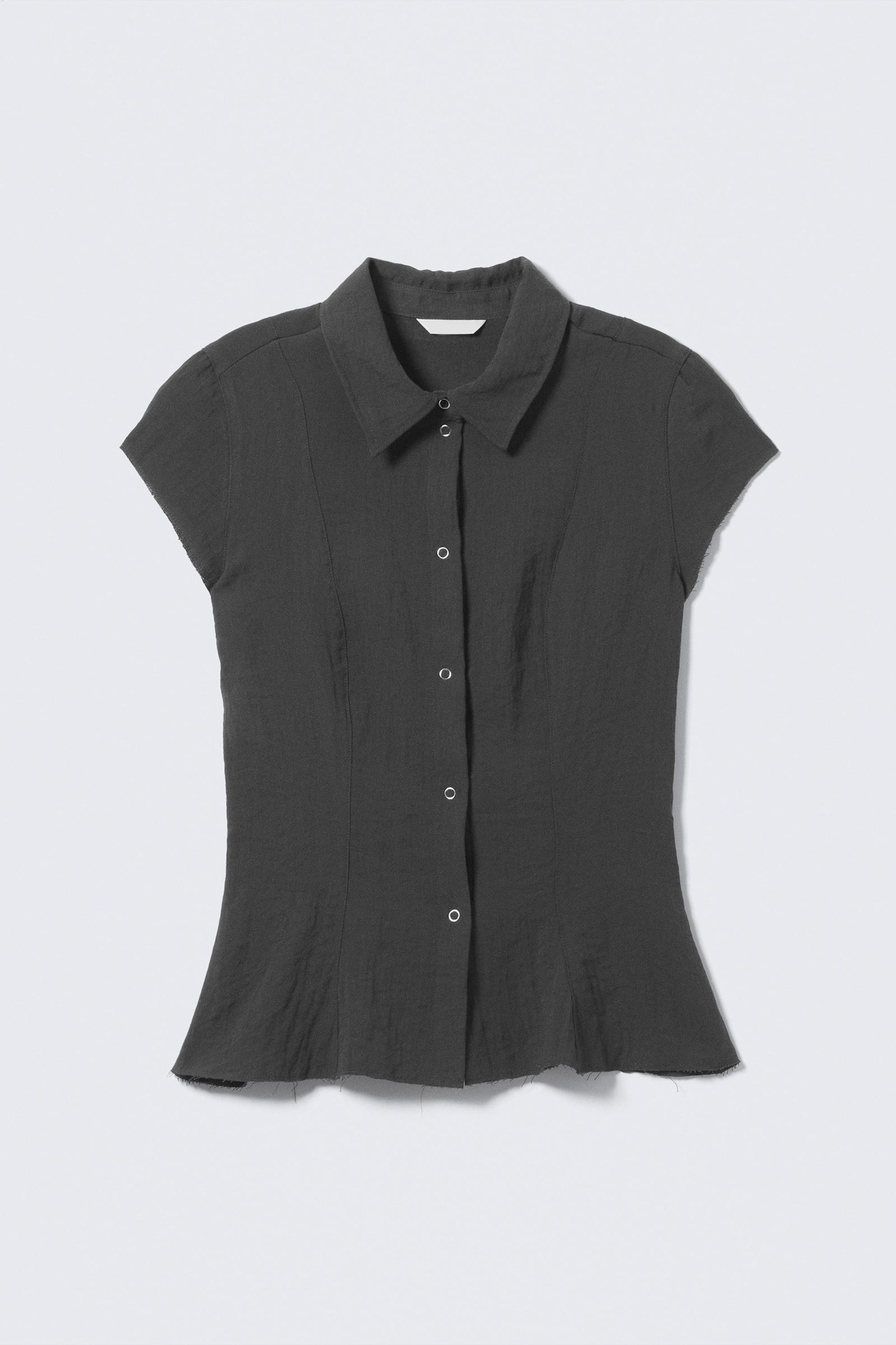 Snap Down Cap Sleeve Shirt