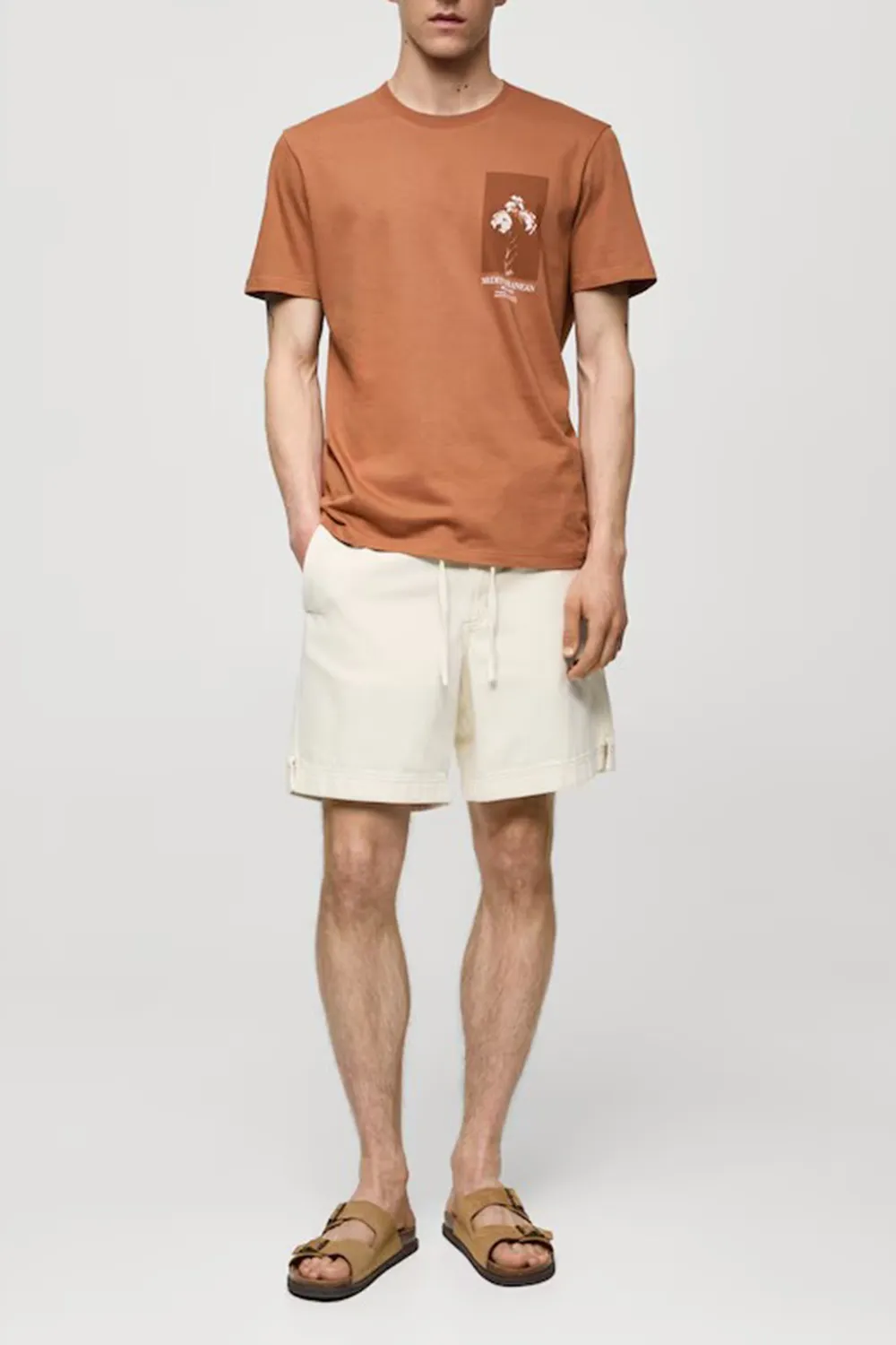 Denim Shorts With Drawstring