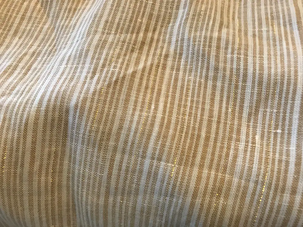 Sack dress - Sand with gold lurex stripes