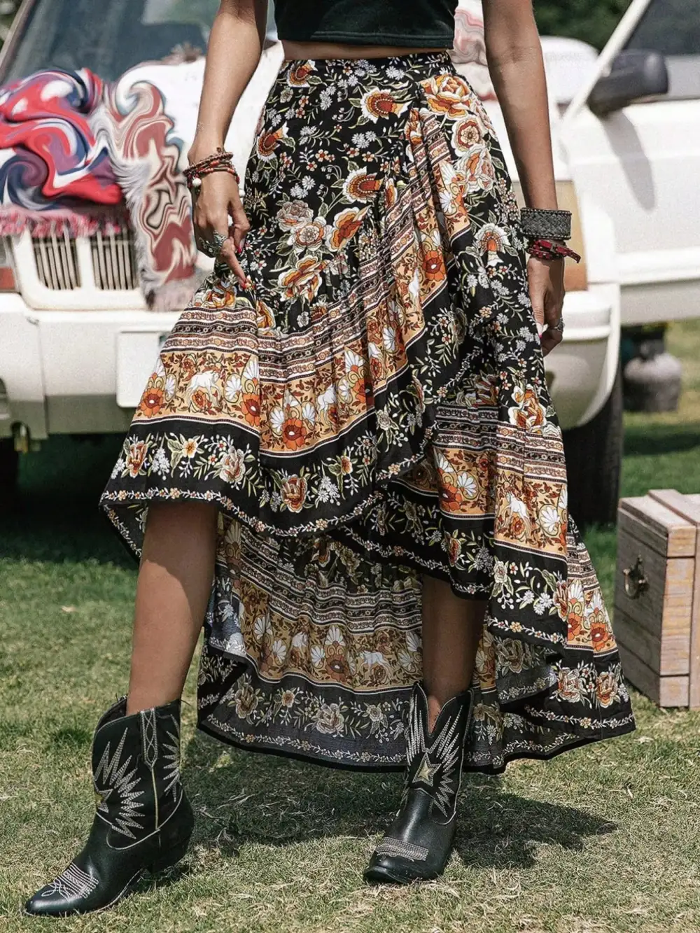 Floral Boho Skirt