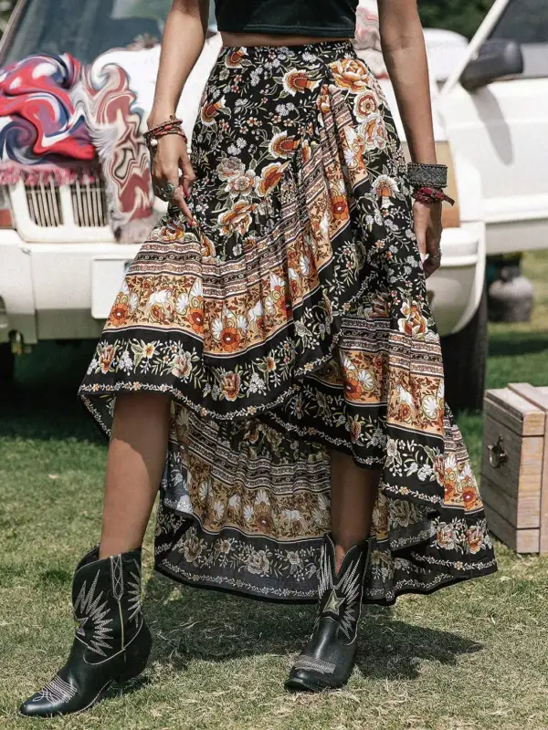 Floral Boho Skirt