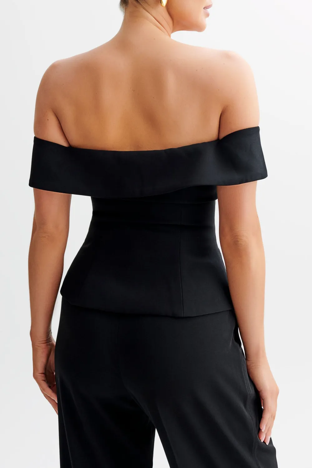 Strapless Suiting Top