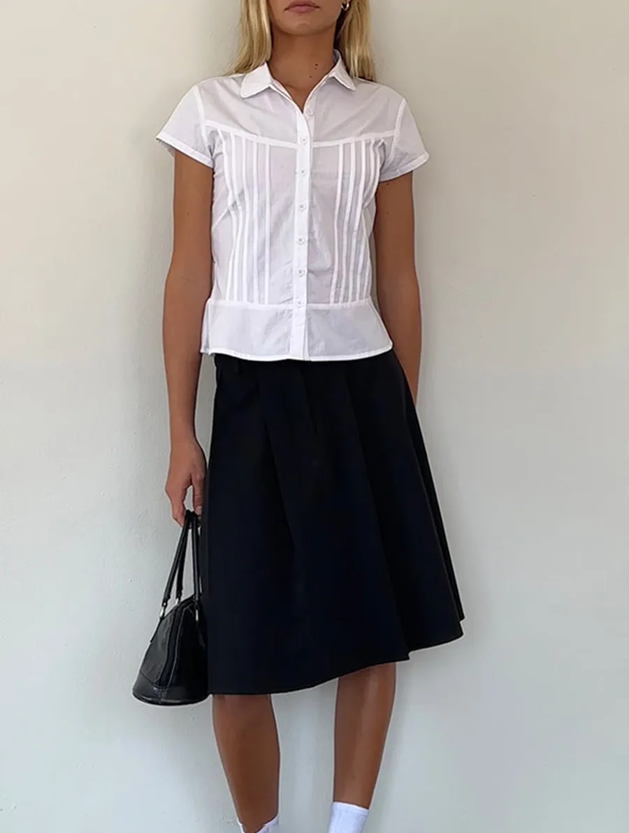 White Poplin Blouse