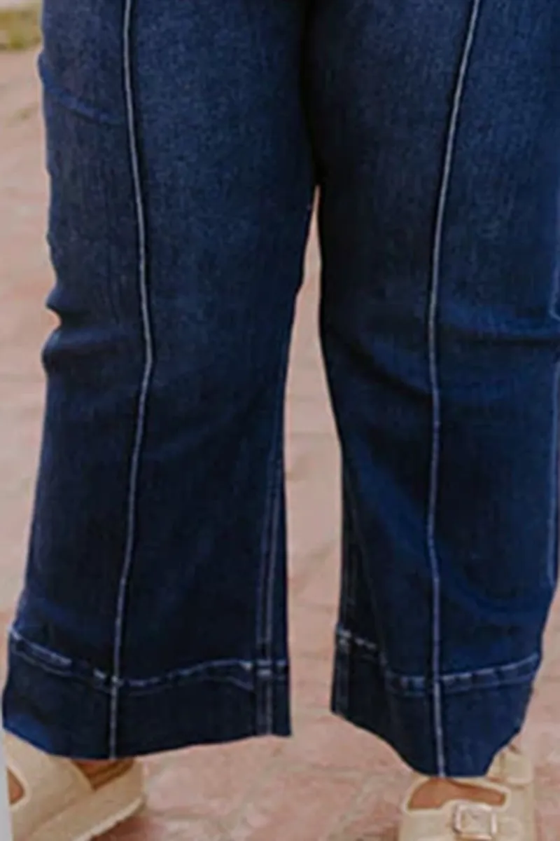 High Waist Vintage Distressed Cropped Jeans