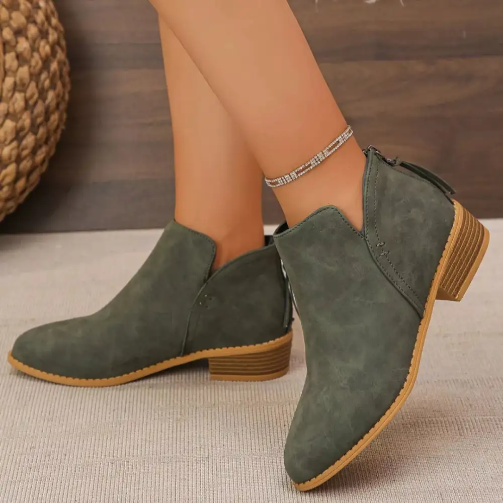 Versatile Pointed Toe Block Heel Boots