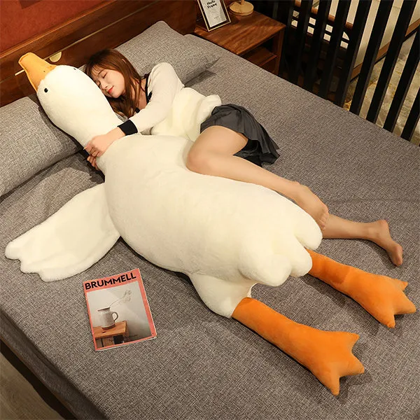 (Store Closing Sale) Big White Goose Pillow - Plush - 2 Sizes