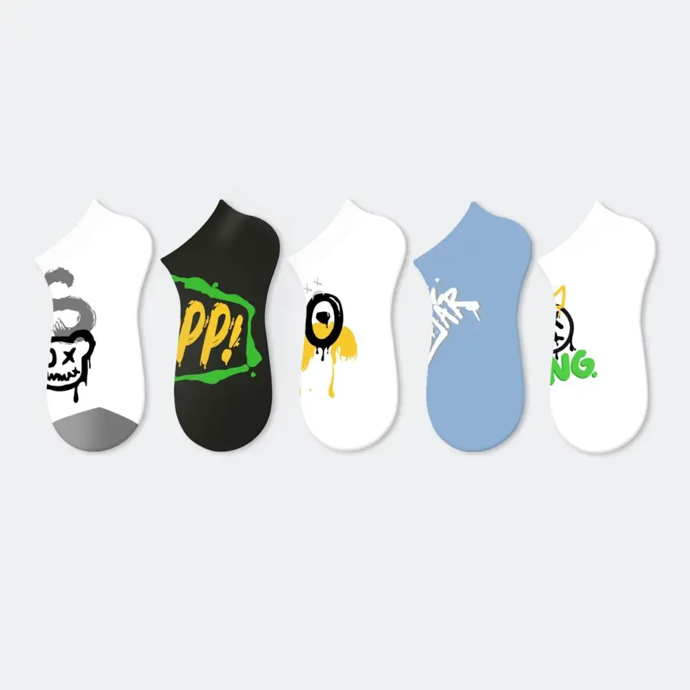 Urban Graffiti Graphic Sneaker Socks
