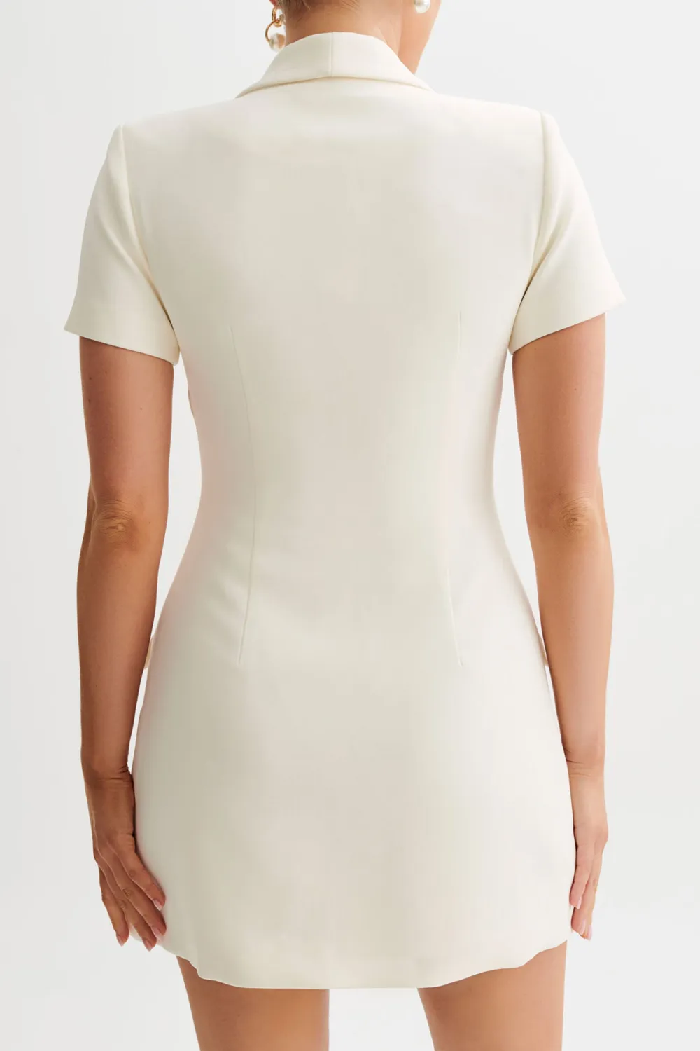 Collared Suiting Mini Dress