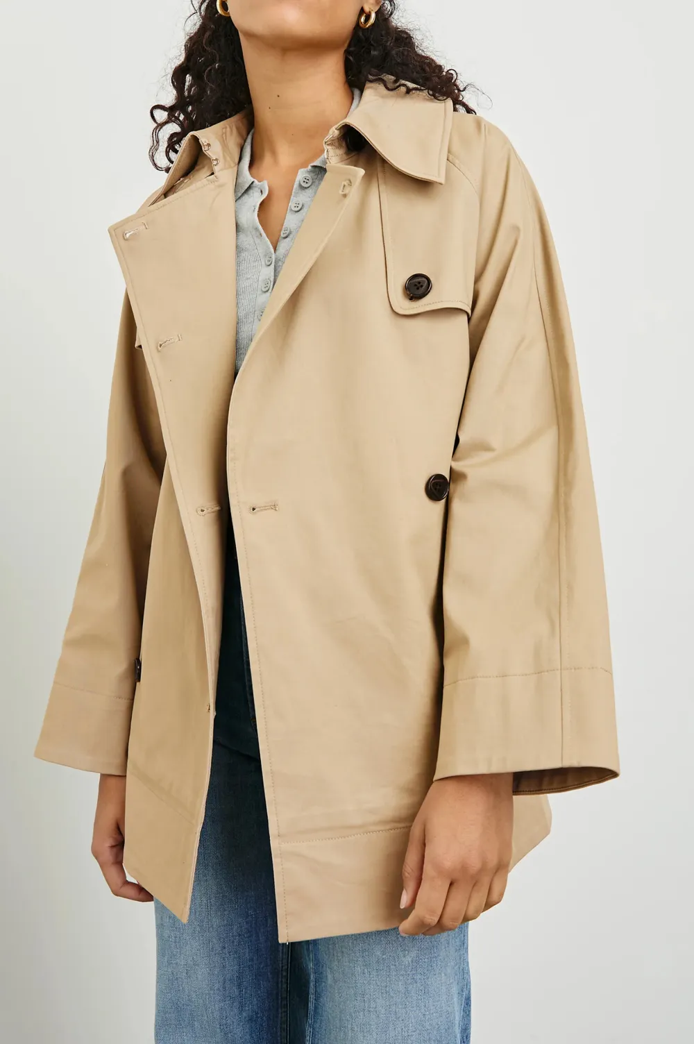 Elegant  Taupei Strap Jacket
