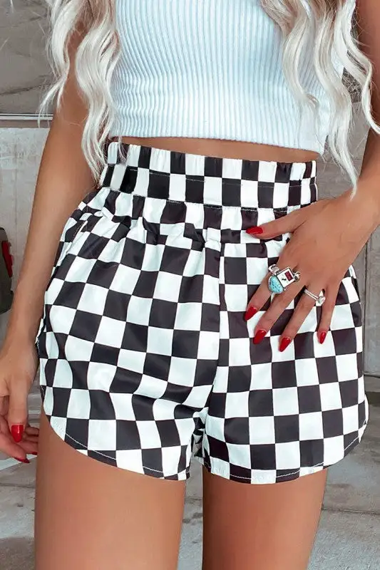 Playful Check Shorts