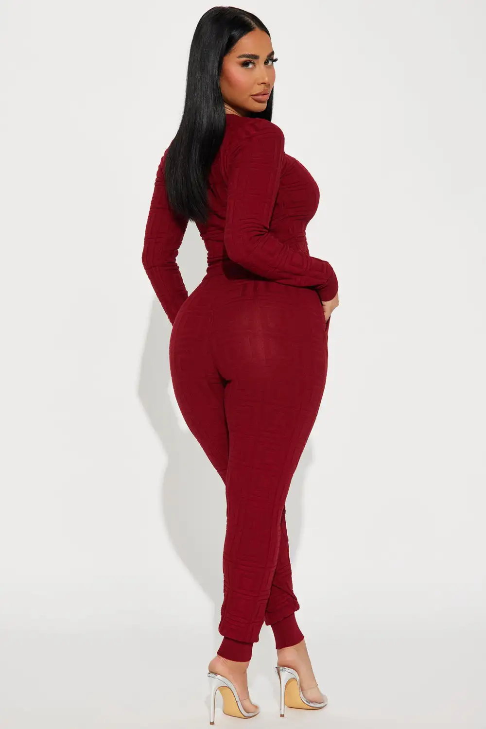 Never Complaining Sweater Legging Set - Burgundy