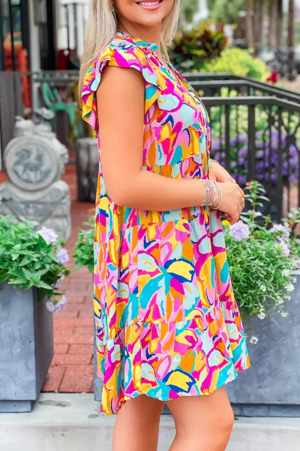Floral Short Holiday Dress