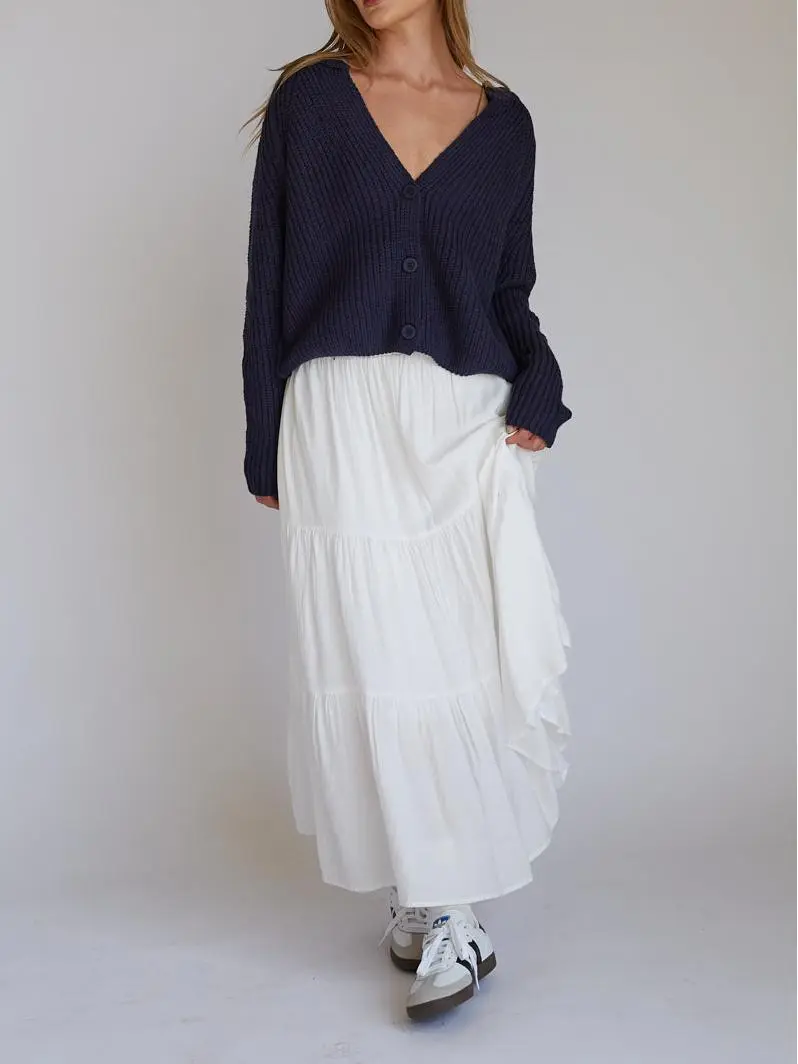 Chunky Knit Button Up Cardigan