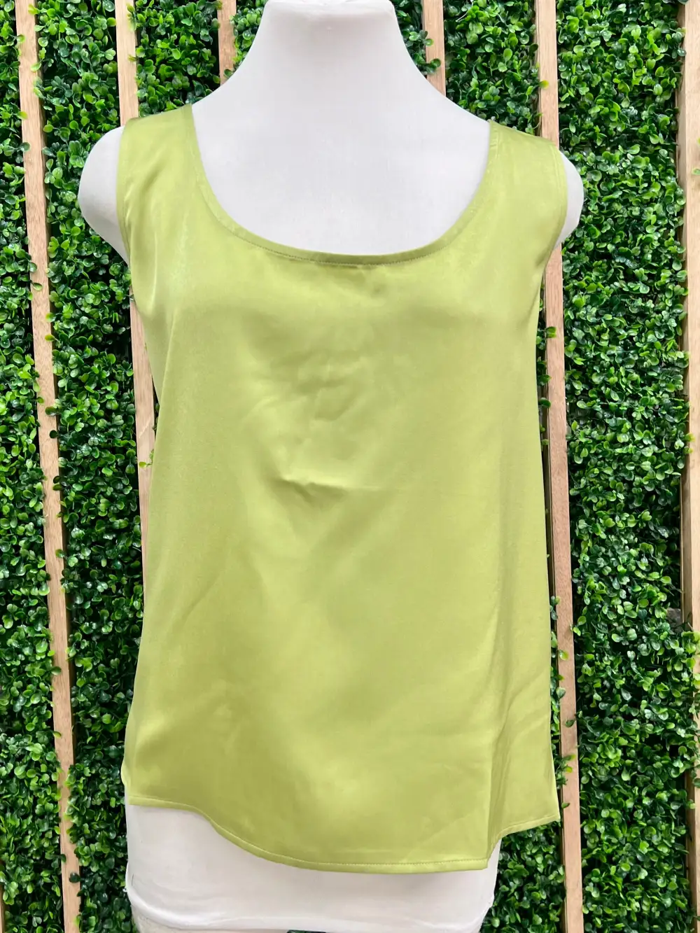 Satin Effect Scoop Neck Top