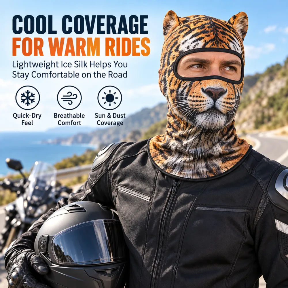 WildFace Animal Ski Mask – Funny Fleece Balaclava for Skiing & Snowboarding