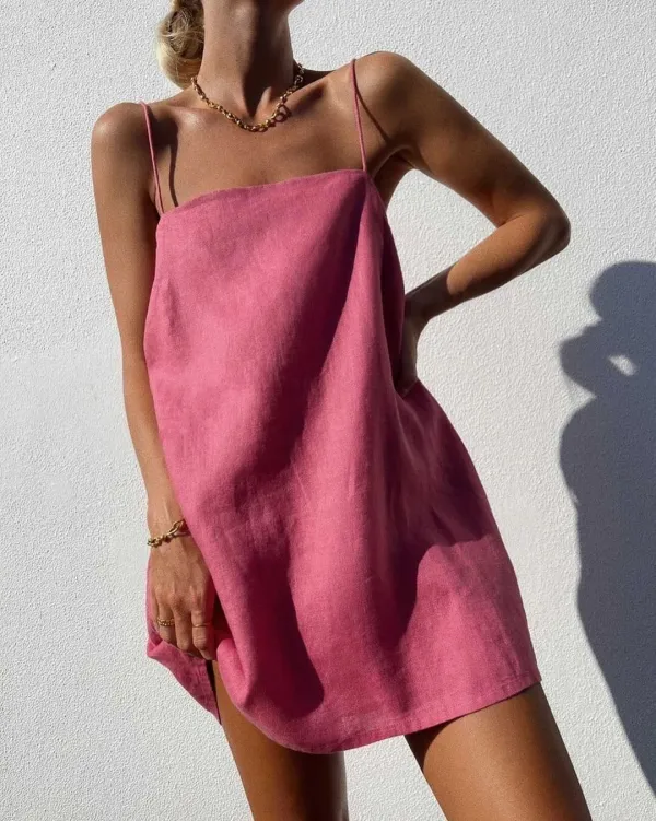 Sexy Slip Dress In Pink