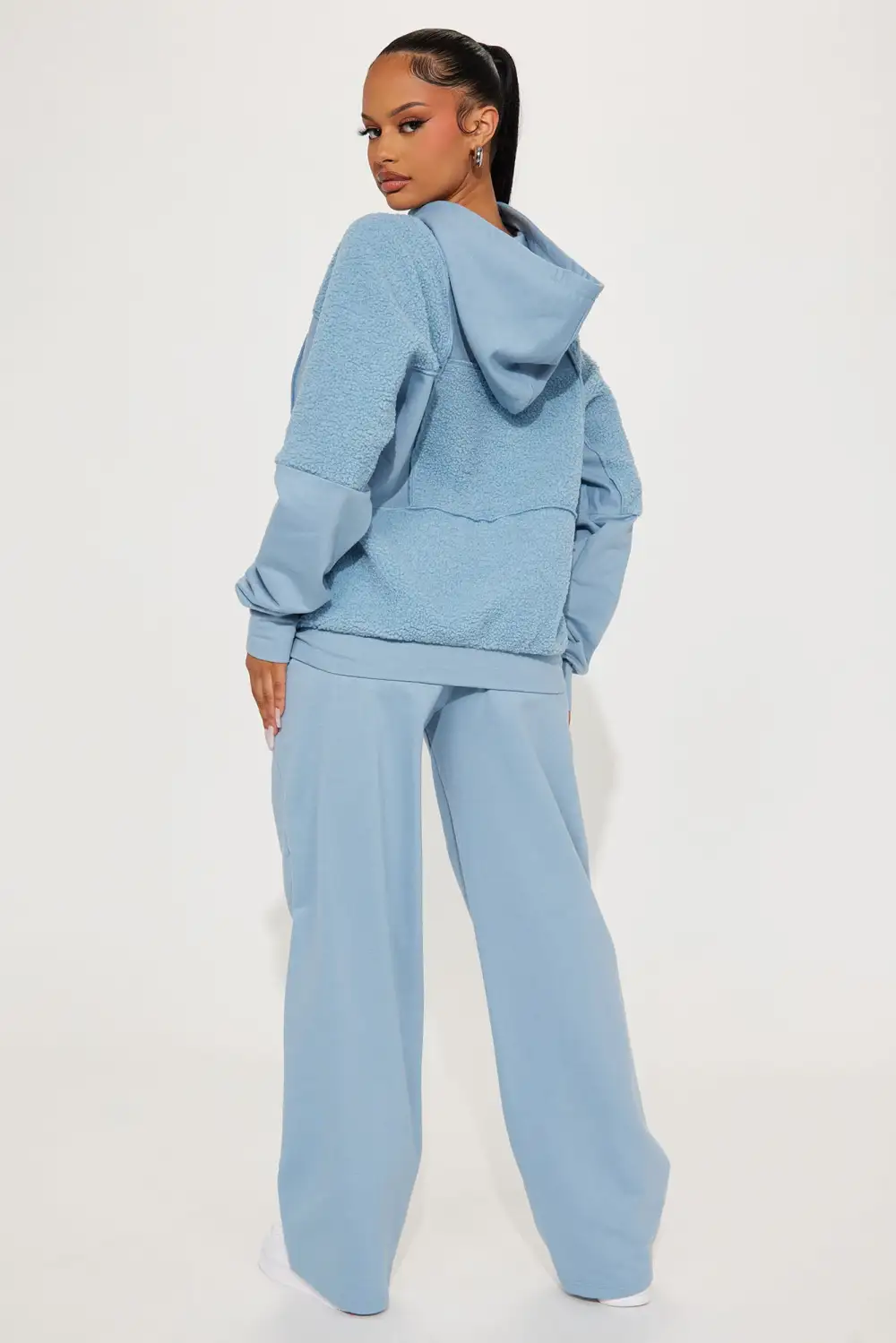 My Routine Sherpa Pant Set - Light Blue