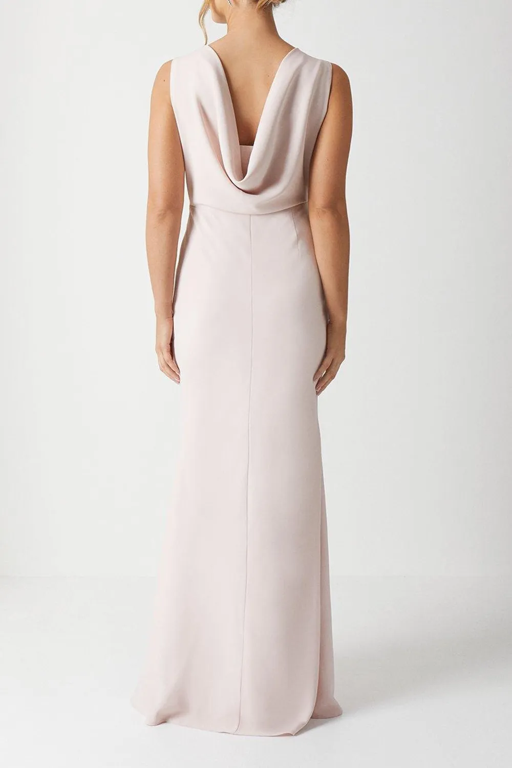 Ladies Sleeveless Solid Color Long Dress