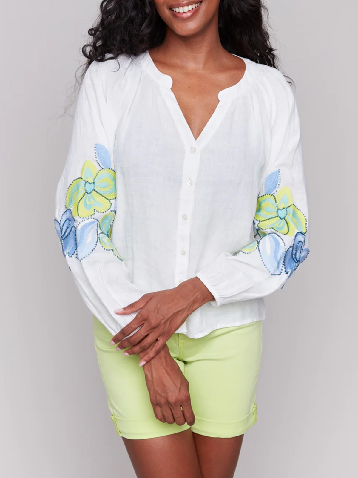 Drape Smooth Cotton Art Cut-Out Shirt