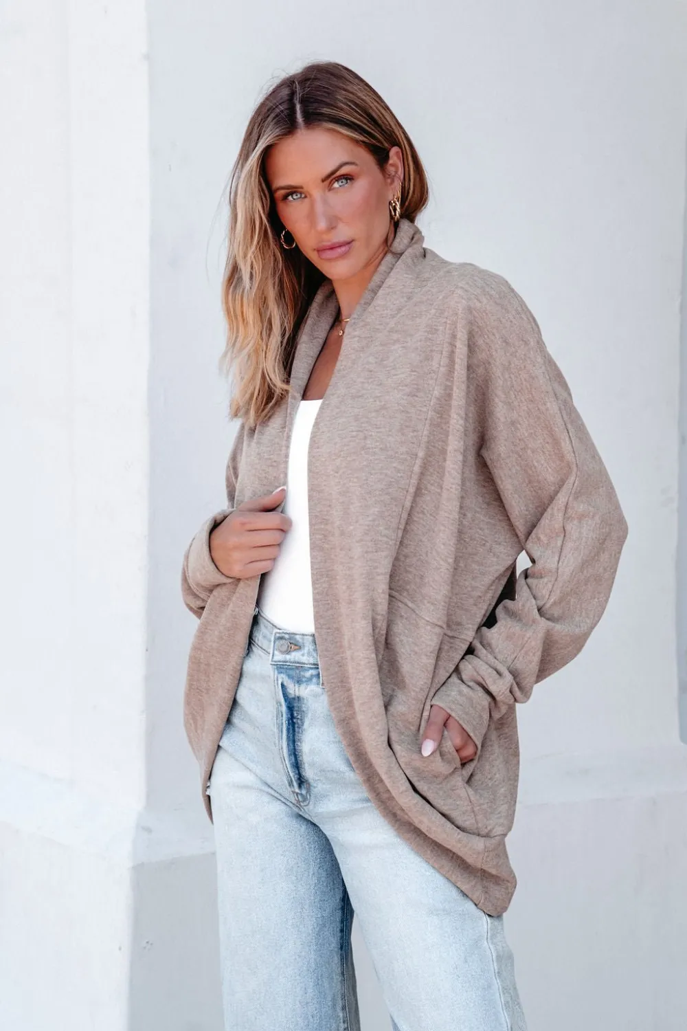 Make It Yours Taupe Brushed Cardigan