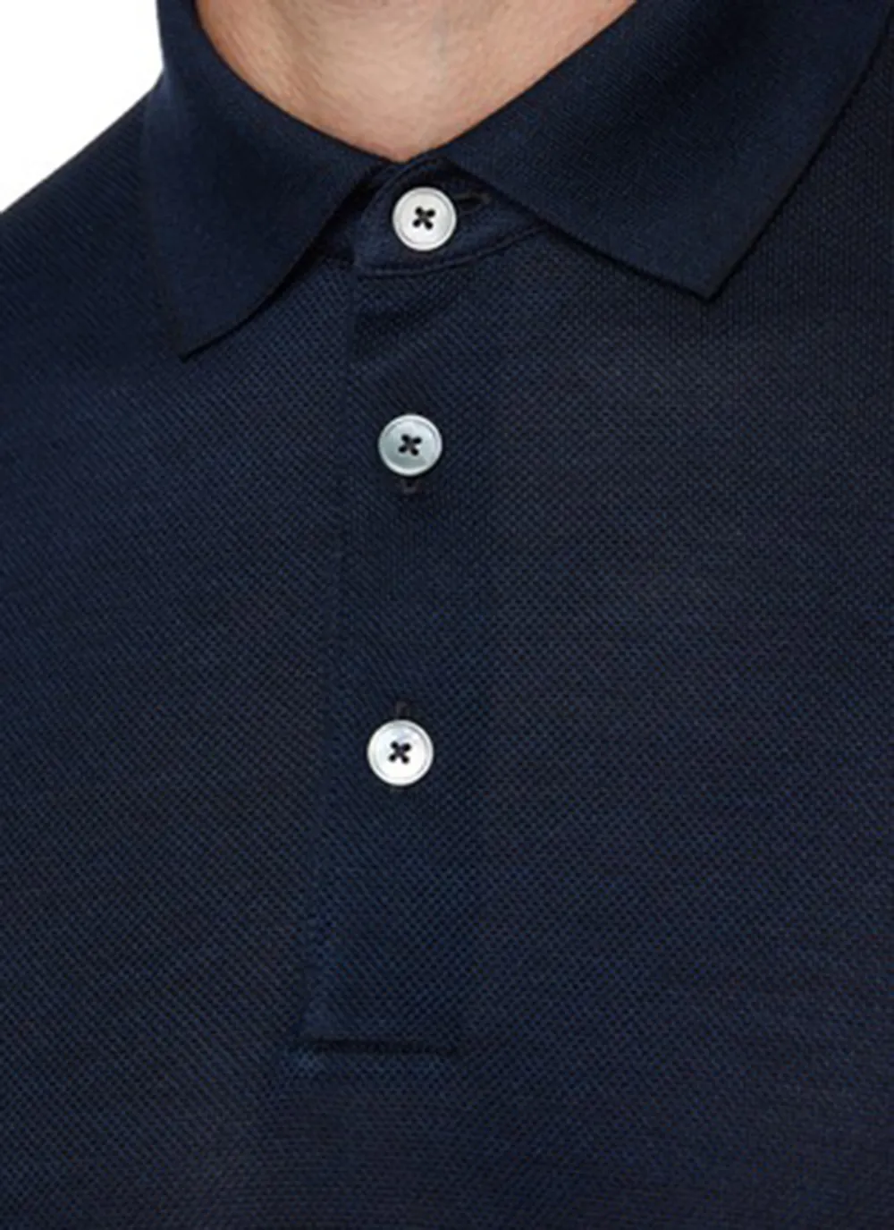 Simple Soft And Comfortable Silk Dark Blue Polo Shirt