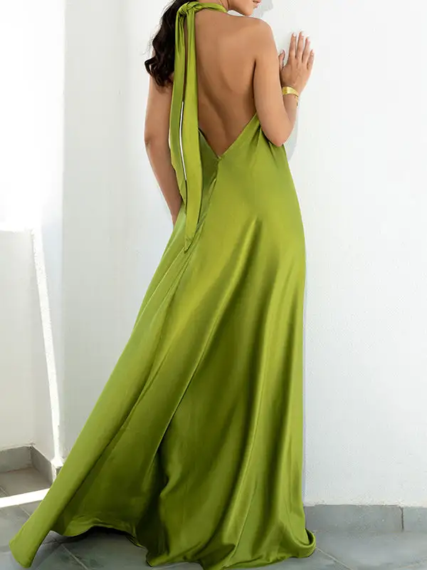 Backless Neck Maxi Dress